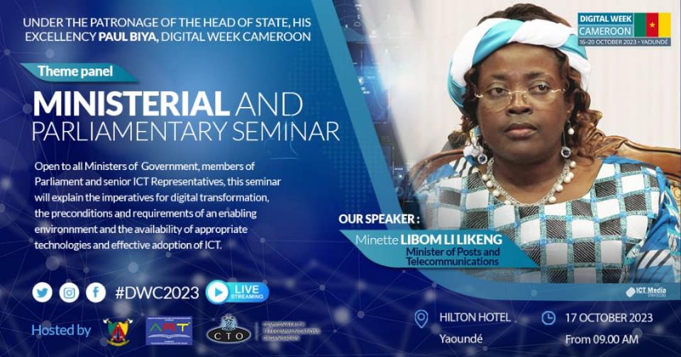 ministerial-&-parliamentary-seminar:-17-october,-2023-at-the-yaounde-hilton-hotel,-republic-of-cameroon.-open-to-all-ministers-of-government,-members-of-parliament,-and-senior-representatives-of-the-ict-sector,-this-seminar-will-explain-the-imperatives-fo