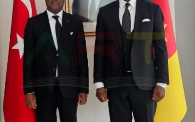 On the sidelines of the ITU Global Symposium for Regulators 2026, H.E. Victor Tchatchouwo, Cameroon’s Ambassador to Turkey, received in audience the Director General of the Telecommunications Regulatory Board (TRB), Professor Philémon Zoo Zame, together w